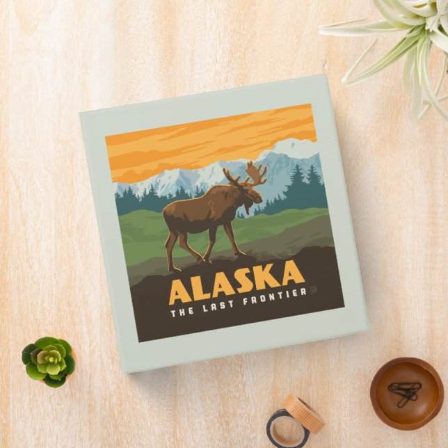 Alaska | Frontier Moose 3 Ring Binder (In Situ)