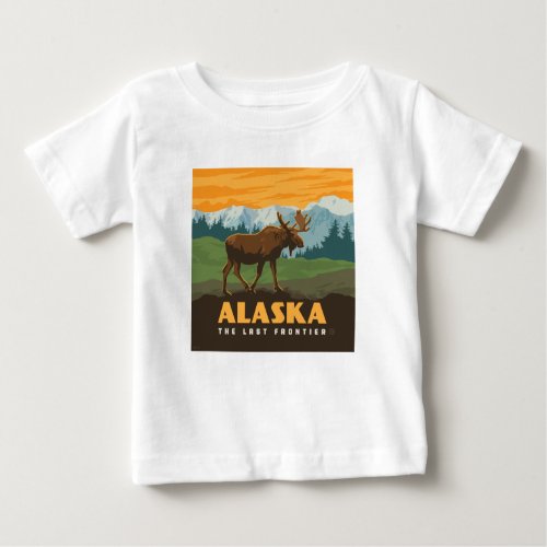 Alaska  Frontier Moose Baby T_Shirt