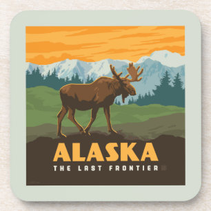 Alaska Frontier Moose Beverage Coaster