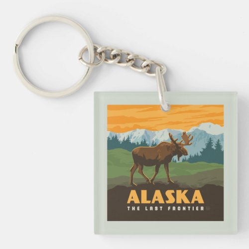 Alaska  Frontier Moose Keychain