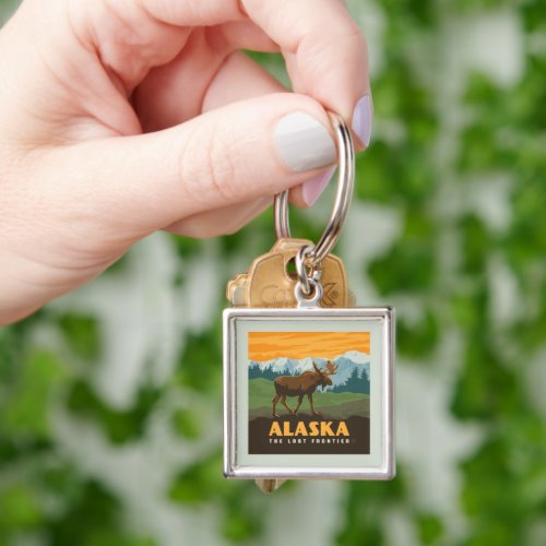 Alaska  Frontier Moose Keychain