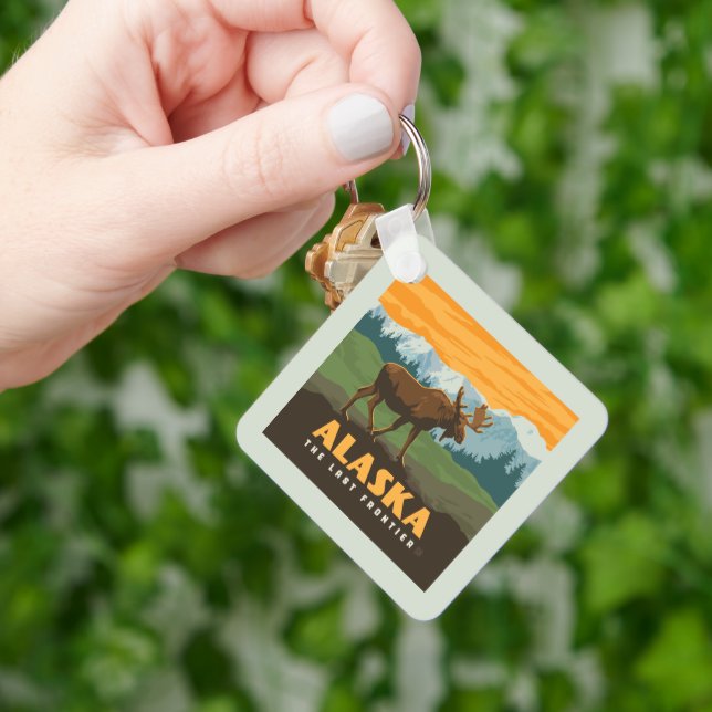 Alaska | Frontier Moose Keychain (Hand)