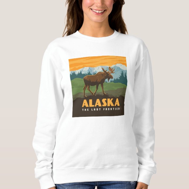 Alaska | Frontier Moose Sweatshirt (Front)