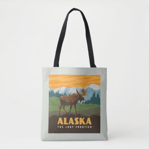 Alaska  Frontier Moose Tote Bag