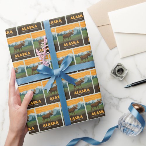 Alaska  Frontier Moose Wrapping Paper