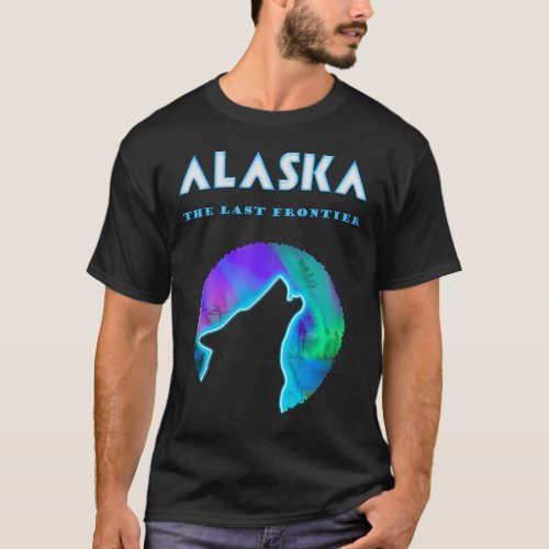 Alaska Full Moon Crawling Wild Wolf T_Shirt