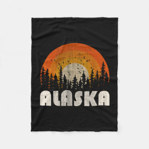 Alaska - funny nature vintage hiking 60s 70s 80s fleece blanket