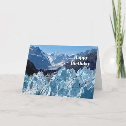 Alaska Glacier Bay Landscape Photo Birthday Card