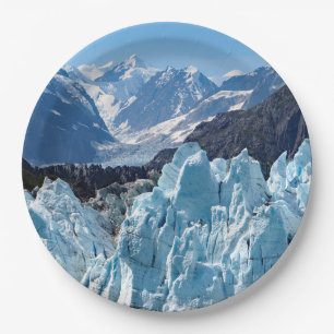 Alaska Glacier Bay Landscape Photo Paper Plates