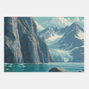 Alaska Glacier Bay Wrapping Paper Sheets