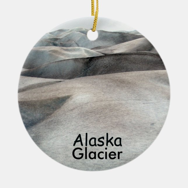 Alaska Glacier Ceramic Ornament (Front)