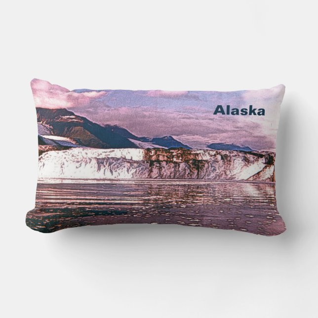 Alaska Glacier Lumbar Pillow (Front)