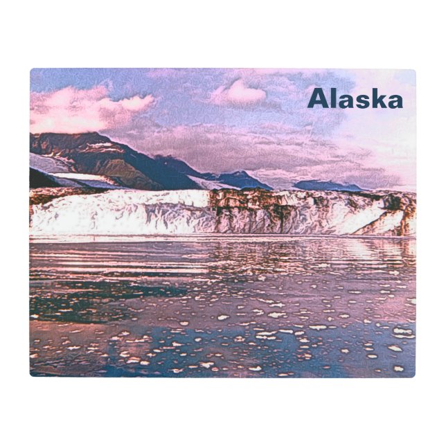 Alaska Glacier Metal Print (Front)