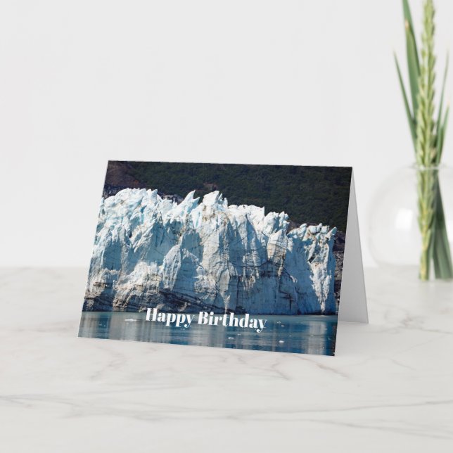 Alaska Glacier Photo Birthday Card (Front)