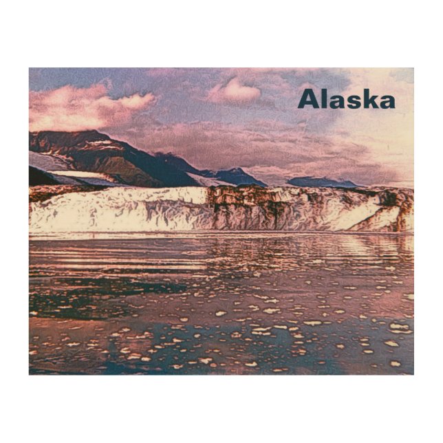 Alaska Glacier Wood Wall Art (Front)