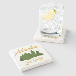 Alaska Gold Country Stone Coaster