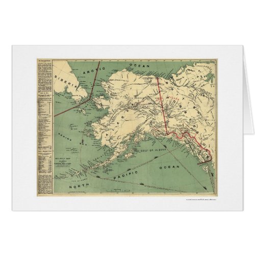 Alaska Gold Fields Map 1897