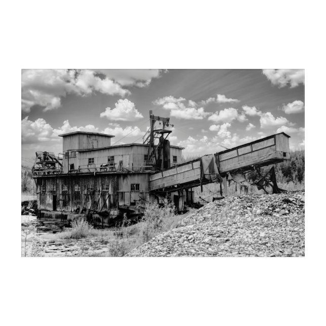 Alaska Gold Mining Dredge Acrylic Print (Front)