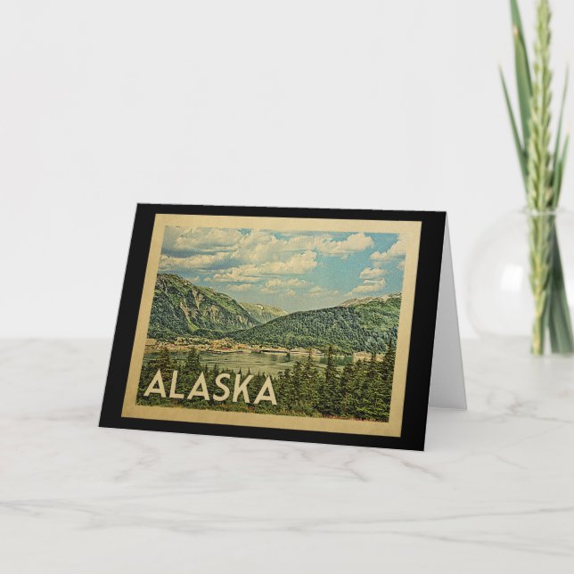 Alaska Greeting Card Vintage Travel (Front)