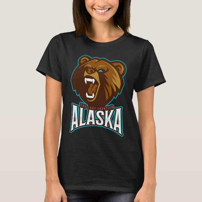 Alaska Grizzly Brown Bear Alaska T-Shirt (Front)