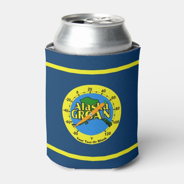 Alaska Groan Thermometer Can Cooler (Can Front)
