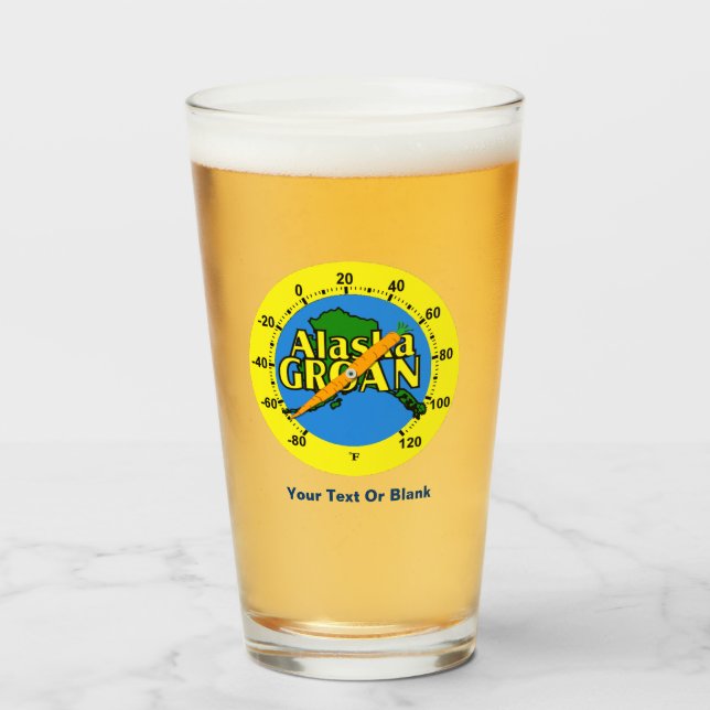 Alaska Groan Thermometer Glass (Front Filled)