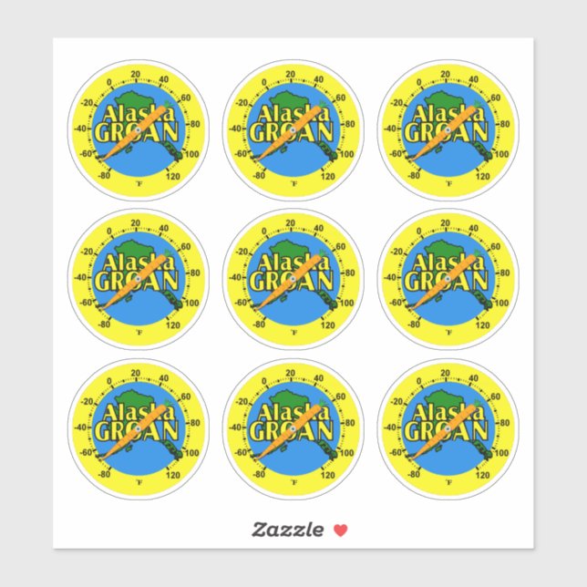 Alaska Groan Thermometer Sticker (Sheet)