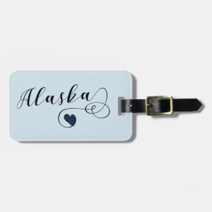 Alaska Heart Luggage Tag Template, Alaskan