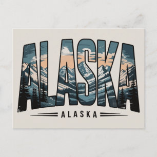 Alaska holiday postcard