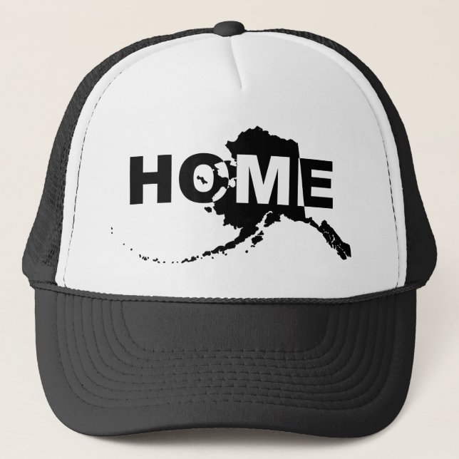 Alaska Home Away From State Ball Cap Hat (Front)