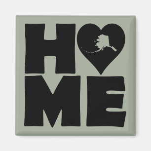 Alaska Home Heart State Fridge Magnet Refrigerator