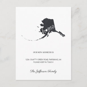 Alaska Home Moving Announcement Postcard