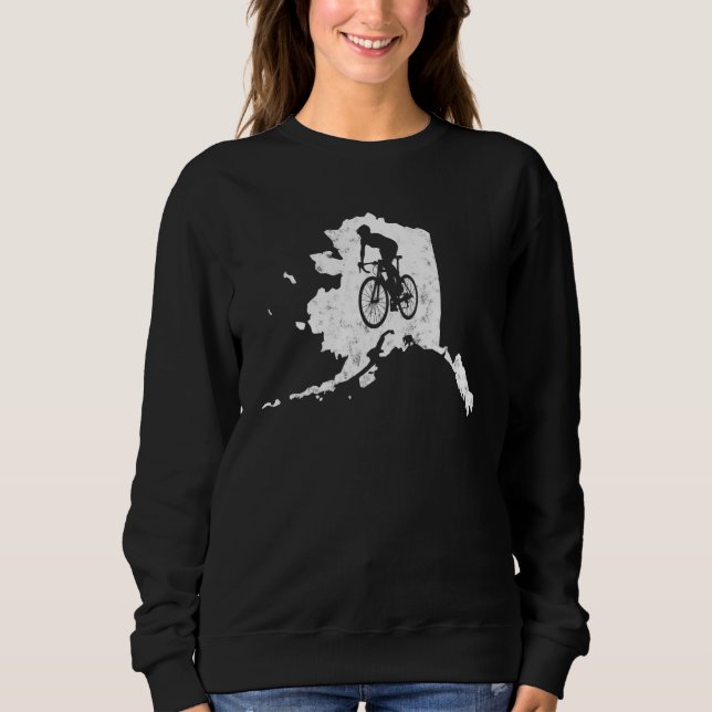 Alaska Home State Bike Cycling And Triathlon  12 Sweatshirt (Front)