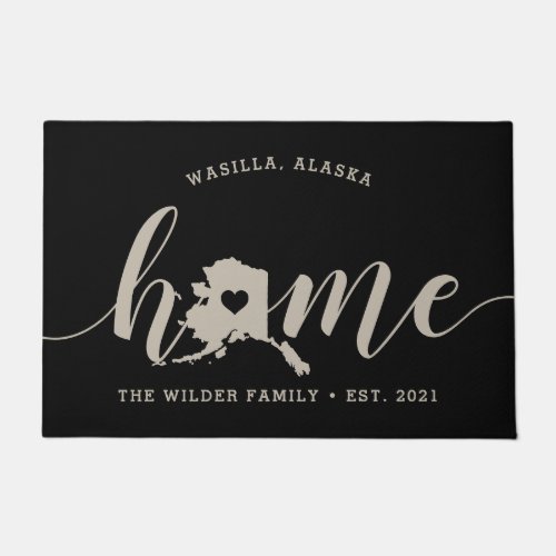 Alaska Home State Personalized Doormat
