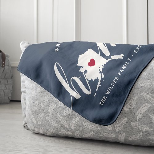 Alaska Home State Personalized Sherpa Blanket
