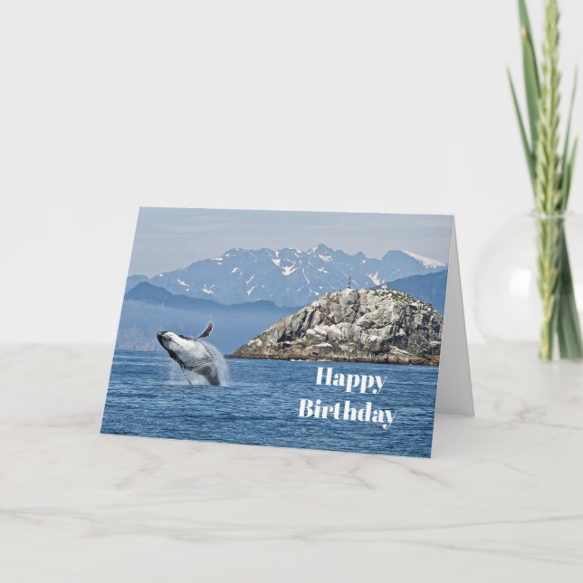 Alaska Humpback Whale Wildlife Photo Birthday Card (Front)