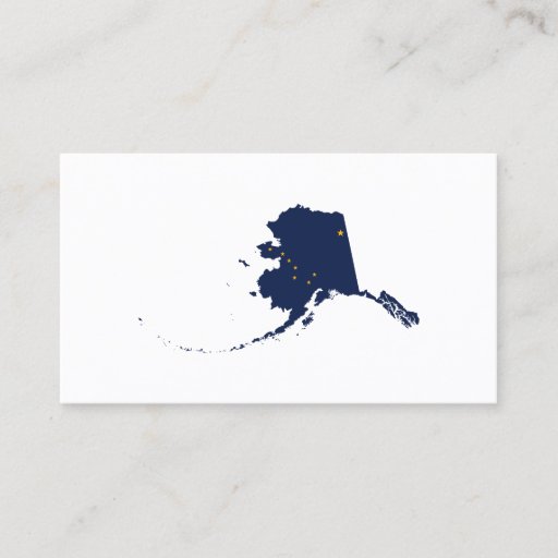 Customizable Alaska in Blue and Gold Business Card Template