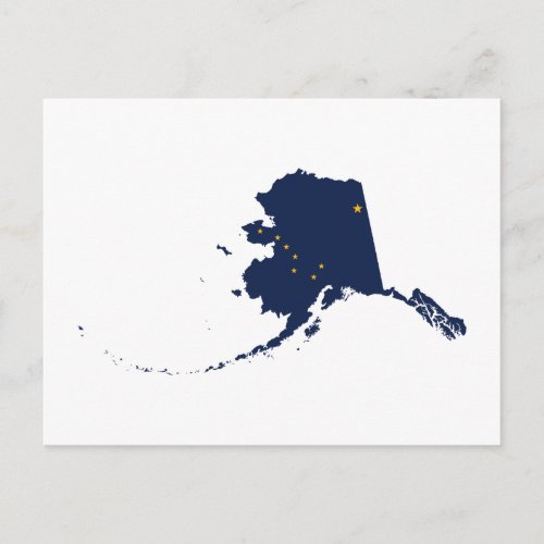 Alaska in Blue and Gold Postcard
