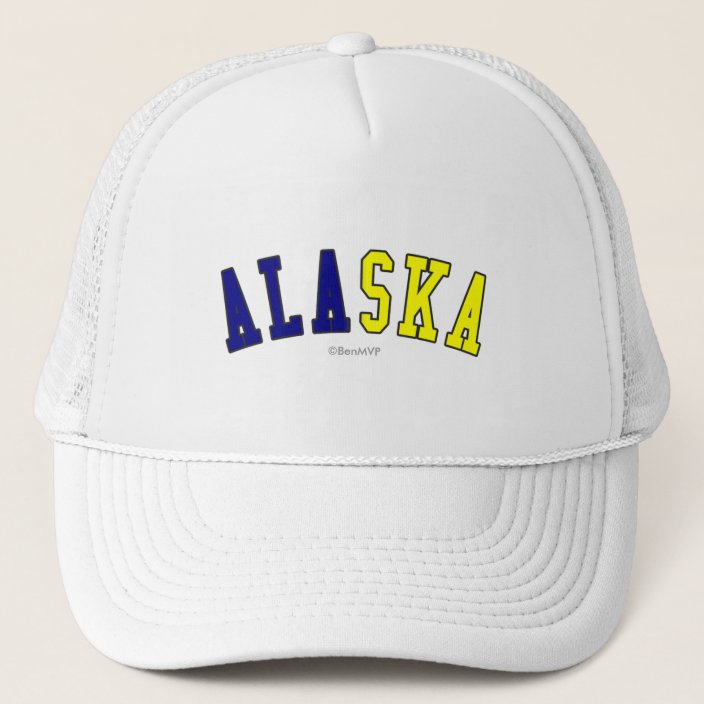 Alaska in State Flag Colors Mesh Hat