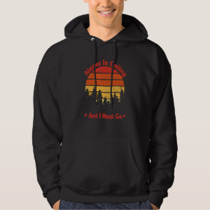 Alaska Is Calling And I Must Go Vintage Mountains Hoodie