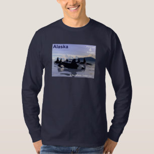 Alaska Killer Whales Stamp T-Shirt