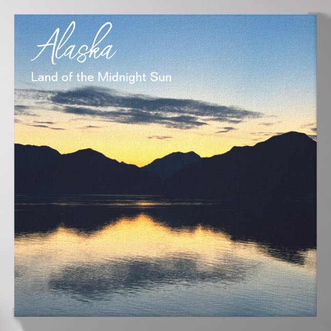 Alaska - Land of the Midnight Sun Canvas Photo Tile (Front Set)