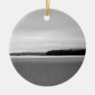 Alaska Landscape Ceramic Ornament