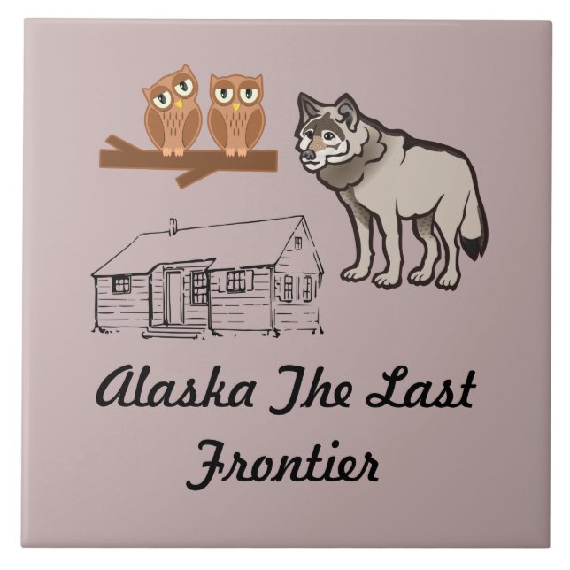 Alaska Last Frontier Ceramic Tile (Front)
