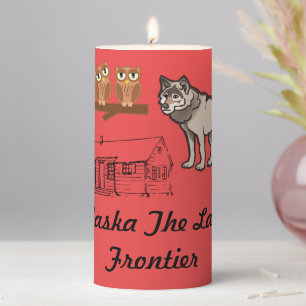 Alaska Last Frontier Pillar Candle