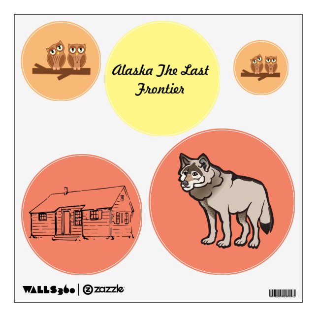 Alaska Last Frontier Wall Decal (Front)