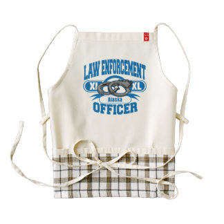 Alaska Law Enforcement Officer Handcuffs Zazzle HEART Apron
