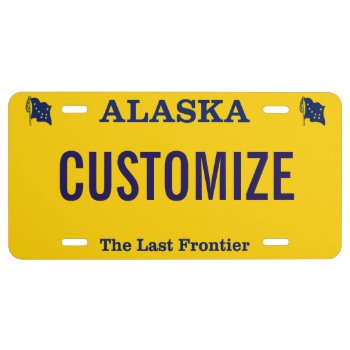 Alaska License Plate Custom by StargazerDesigns at Zazzle