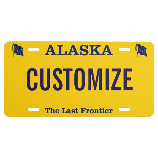 Alaska License Plate Custom | Zazzle