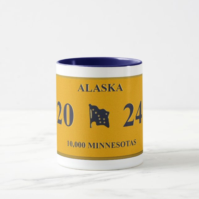 Alaska License Plate mug (Center)